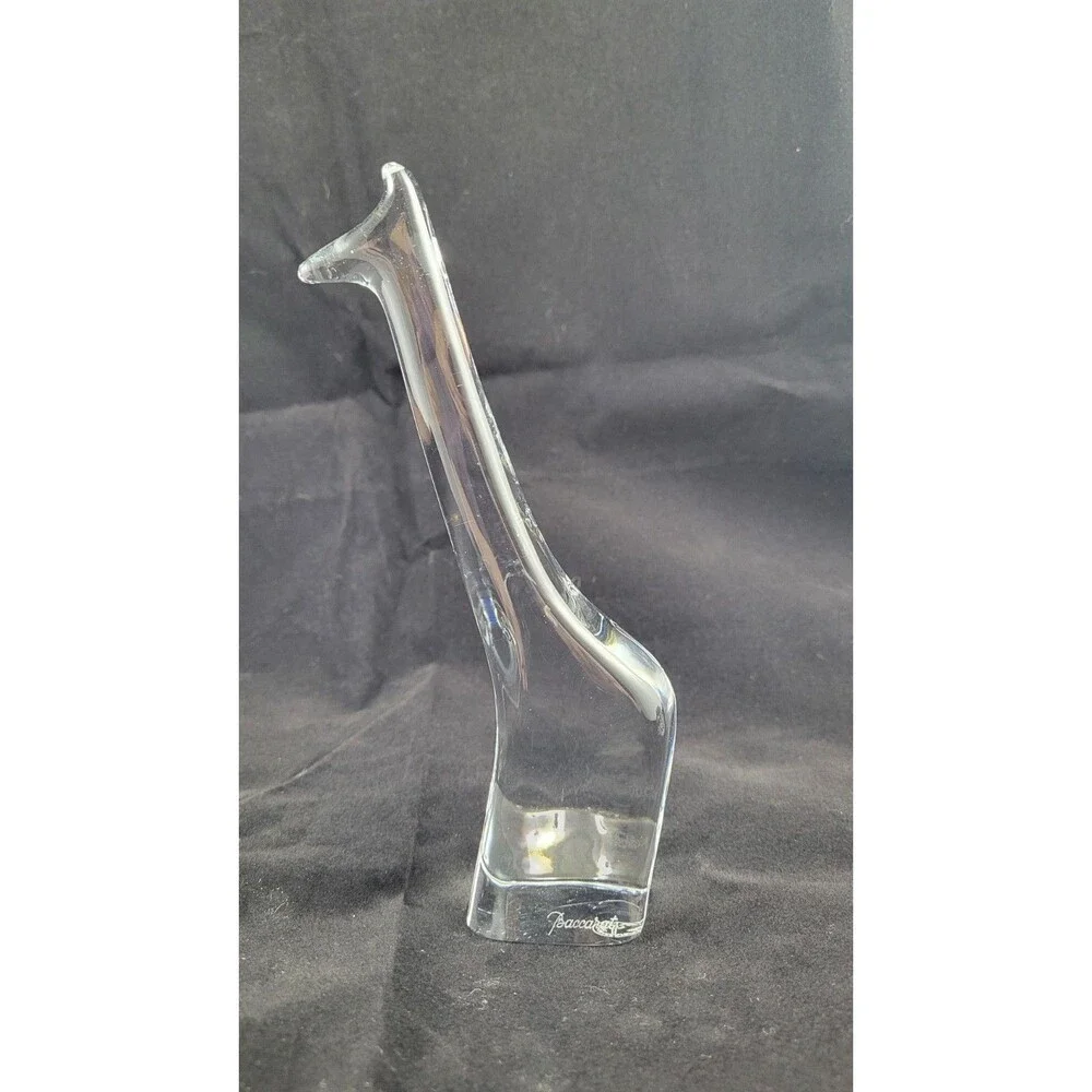 Baccarat Crystal Giraffe Loet Vanderveen Figurine Modernist Signed France 7